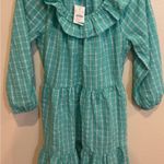 J.Crew NWT  Blue and White Plaid Long Sleeve Dress Photo 1