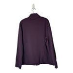 ZARA  Jacket Women XL Burgundy Black Trim Mock Neck Full Zip Track Jacket‎ Photo 1