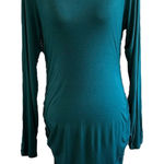 Lola Grace Teal Stretch Shoulder Pads Mini Dress Women's Size Large NWT | 74 Photo 0