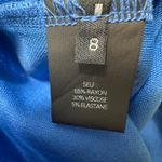 Yigal Azrouël Sleeveless Sheath Dress Textured Blue Fitted Cocktail Size 8 Photo 3