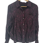 Rails  The Josephine Shirt Maroon‎ Black Size Medium Photo 0
