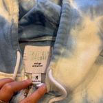 Refugee Blue and Cream Tie-Dye Cropped Hoodie Photo 1