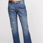 We The Free Free People Women's Blue Maggie Mid Rise Straight Button Fly Jeans Size 28 NWT Photo 0