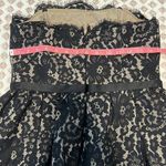 Robert Rodriguez  Black Lace Strapless Fit Flare Mini Cocktail Dress Size 8 Photo 7