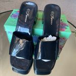 Forever Young NIB Black Jelly Heel Sandals Photo 10