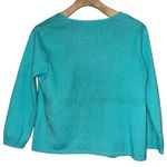 White + Warren Women’s Size S Turquoise Blue Cashmere Sweater Cardigan Photo 2