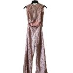 Alexis  Livia Floral Lace Open Back Jumpsuit in Pink Size S C1 Photo 4