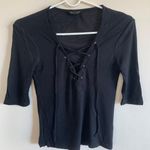 Topshop Lace Up Short Sleeve  Photo 0