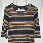 Emma & Michele  Striped Knit MIDI Dress Brown Woman’s Size M Style 14018¿ Photo 1