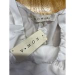 Rowa Peplum Tank Womens Small White Silk Lined Tie Preppy Wide Strap Top B61 Photo 2