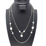 Sarah Coventry “Summer Flirt”  Vintage Multi Layer Necklace W White Floral Beads Photo 0