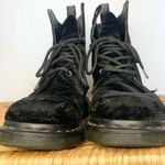 Dr. Martens  Page Black Velvet Combat Boots Size 7 Photo 2