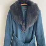 Banana Republic  Women's Wool Long Faux Fur Overcoat - Small Photo 1