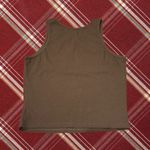 Brown Ribbed Tank top w White star Photo 1