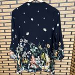 Coco + Carmen  Black Floral Beaded‎ Neckline Top Size Small/Medium Photo 1