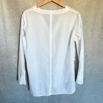 Helmut Lang  Women's XS White V-Neck Long Sleeve Blouse Casual Photo 1