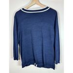LAUREN Ralph Lauren Navy Silk Cardigan Button Front Quiet Luxury Classic Preppy Blue Size XL Photo 6