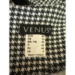 Venus  Black White Houndstooth Long Sleeve Knee Length Pencil Sheath Dress Size 4 Photo 3