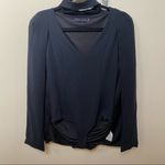 Lavish Lice EUC Lavish Alice Black Plunging V Neckline Choker Cape Bodysuit Women 4 Photo 0