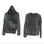 Roxy Gray distressed look hoodie Soft sweatshirt Women’s Juniors Size S Small Photo 1