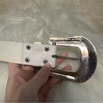 White Chunky Bedazzled Western Style Belt Small Photo 8