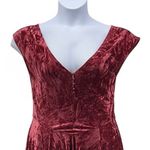 Silence + Noise Y2K Asymmetrical Velvet Dress Wine Red Large Photo 1