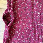 Gracila Cotton Floral Tunic Dress SZ XL Long Sleeve Ditsy Cottagecore Grannycore Red Photo 4