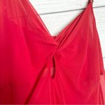Cacique  Sheer Red Lingerie Night Gown Long Slip Dress  Size 22/24 Photo 6