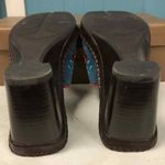 Linea Paolo MAME blue jean suede embroidered flowers Sandal Shoes Women's US 7.5 Brown Photo 8