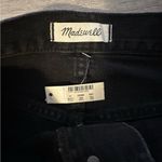 Madewell Women’s Rigid Denim Button Front A-Line Short Mini Skirt in Black Sz 24 Photo 8