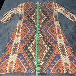 Fresh of LA Bohemian Geometric Print Dress Multicolor Size 2X Brown Photo 8