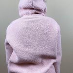 FILA  Josephine Hoodie Medium Teddy Sherpa Sweatshirt Pastel Pink Sweater Photo 8