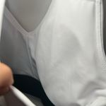 ALL FENIX White Racerback Sports Bra Deep Navy Band XS Athletic Fitness Photo 3