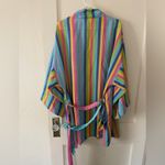 Victoria's Secret Vintage Collection Rainbow Striped kimono Robe And Slip Large Photo 10