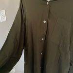 Aritzia Pretty Wilfred Free Army Green Long Sleeve Button Up Shirt Photo 4