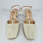 Gucci  WOMEN'S PETITE GG SLINGBACK WHITE NAPPA CHARLOTTE PUMPS SIZE EU 40.5 Photo 3