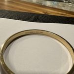 Kate Spade  Signed Bangle Bracelet Bow Tie Creamy White / Gold Tone - 7 3/4 Inch Photo 5