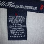 Bill Blass  L Ribbed Painted Butterfly Top in White Photo 4