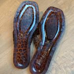 Anthropologie Matisse Jelly Slide Sandals Tortoise Leopard Print Brown Size 9 Photo 4