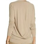 Helmut Lang  Top Womens Large Tan Brown High Low‎ Tunic Long Sleeve Wool Blend Photo 2