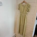 Urban Outfitters NWOT  kimchi blue light green Loni plunging puff sleeve midi Photo 5