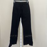 Sandro Paris Tori Flared Lace Inset Black Jeans size 36 Photo 2