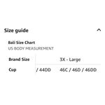 Bali Brand New  Women's Size 3XL XXXL Black Full Coverage Bra Photo 2