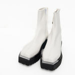 Jeffrey Campbell  Devout White Chunky Platform Ankle Boots Size 7 Photo 4