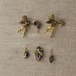 Vintage Coat Pins Lot of 3 Angel Cherub Cupid and FloralGold Tone Rhinestones Photo 15