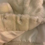 Forever 21 white faux fur crop coat size medium Photo 7