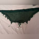 Dark Green and Silver Embroidered Butterfly Skirt Photo 2