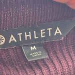 Athleta  | Burgundy Rest Day Asymmetrical Hem Knit Sweater Sz M Photo 8