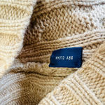 Ralph Lauren  vintage 90’s 100% merino lambs wool tan V-Neck cable knit sweater Photo 5