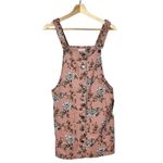 Love, Fire Light Pink Floral Button Down Overall Dress M Size M Photo 1